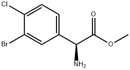 METHYL(2S)-2-AMINO-2-(3-BROMO-4-CHLOROPHENYL)ACETATE Struktur