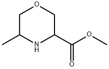 5-Methyl-morpholine-3-carboxylic acid methyl ester Struktur