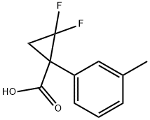 2,2-Difluoro-1-m-tolyl-cyclopropanecarboxylic acid Struktur