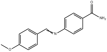 4-[(4-methoxybenzylidene)amino]benzamide Struktur