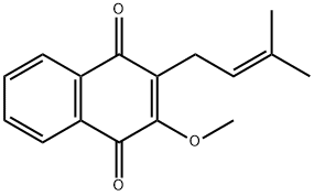 1,4-Naphthalenedione,2-methoxy-3-(3-methyl-2-buten-1-yl)- Struktur