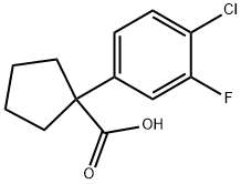 1-(4-chloro-3-fluorophenyl)cyclopentane-1-carboxylic acid Struktur