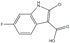 2-chloro-6-fluoro-1H-indole-3-carboxylic acid Struktur