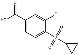 4-(cyclopropylsulfonyl)-3-fluorobenzoic acid Struktur