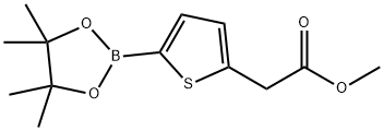 2-THIOPHENEACETIC ACID, 5-(4,4,5,5-TETRAMETHYL-1,3,2-DIOXABOROLAN-2-YL)-, METHYL ESTER Struktur