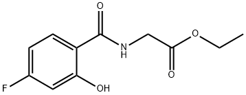 (4-Fluoro-2-hydroxy-benzoylamino)-acetic acid ethyl ester Struktur