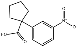 1-(3-nitrophenyl)cyclopentanecarboxylic acid Struktur