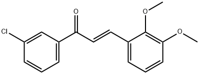 (2E)-1-(3-chlorophenyl)-3-(2,3-dimethoxyphenyl)prop-2-en-1-one, 1801666-51-2, 結(jié)構(gòu)式