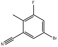 5-BROMO-3-FLUORO-2-METHYLBENZONITIRLE Struktur