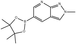 2-METHYL-2H-PYRAZOLO[3,4-B]PYRIDINE-5-BORONIC ACID PINACOL ESTER Struktur