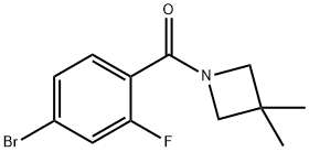 1-(4-Bromo-2-fluorobenzoyl)-3,3-dimethylazetidine Struktur