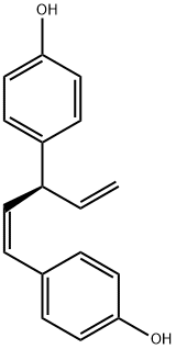 Phenol, 4,4'-[(1Z,3S)-3-ethenyl-1-propene-1,3-diyl]bis- Struktur