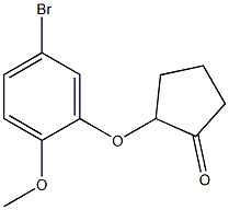 Cyclopentanone, 2-(5-bromo-2-methoxyphenoxy)- Struktur