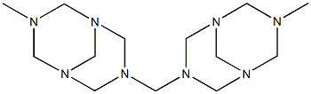 1,3,5,7-Tetraazabicyclo[3.3.1]nonane, 3,3'-methylenebis[7-methyl- Struktur