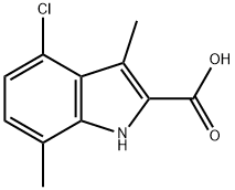 4-chloro-3,7-dimethyl-1H-indole-2-carboxylic acid Struktur