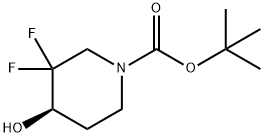 (R)-tert-butyl 3,3-difluoro-4-hydroxypiperidine-1-carboxylate Struktur