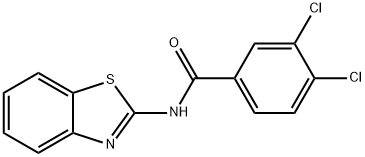 Benzamide, N-2-benzothiazolyl-3,4-dichloro- Struktur