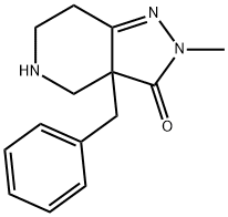 3A-BENZYL-2-METHYL-4,5,6,7-TETRAHYDRO-2H-PYRAZOLO[4,3-C]PYRIDIN-3(3AH)-ONE Struktur