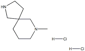 7-methyl-2,7-diazaspiro[4.5]decane:dihydrochloride Struktur