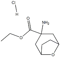 Ethyl 3-amino-8-oxabicyclo[3.2.1]octane-3-carboxylate hydrochloride Struktur