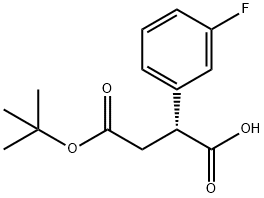 (R)-4-(TERT-BUTOXY)-2-(3-FLUOROPHENYL)-4-OXOBUTANOIC ACID Struktur