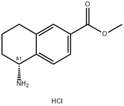 METHYL (5R)-5-AMINO-5,6,7,8-TETRAHYDRONAPHTHALENE-2-CARBOXYLATE HYDROCHLORIDE Struktur