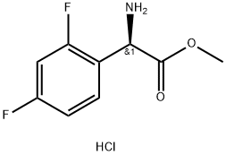 (R)-Methyl 2-amino-2-(2,4-difluorophenyl)acetate hydrochloride Struktur