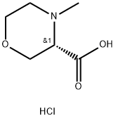 (S)-4-Methyl-morpholine-3-carboxylic acid hydrochloride Struktur