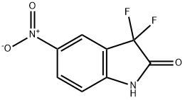 3,3-Difluoro-5-nitro-1,3-dihydro-indol-2-one Struktur