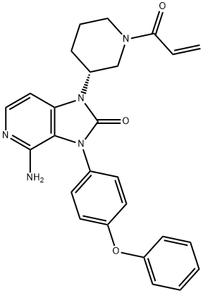 (R)-1-(1-acryloylpiperidin-3-yl)-4-amino-3-(4-phenoxyphenyl)-1H-imidazo[4,5-c]pyridin-2(3H)-one Struktur