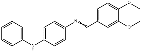 N-(3,4-dimethoxybenzylidene)-N'-phenyl-1,4-benzenediamine Struktur