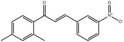 (2E)-1-(2,4-dimethylphenyl)-3-(3-nitrophenyl)prop-2-en-1-one Struktur