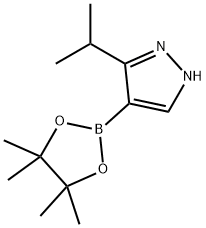 3-Isopropyl-4-(tetramethyl-1,3,2-dioxaborolan-2-yl)-1H-pyrazole Struktur