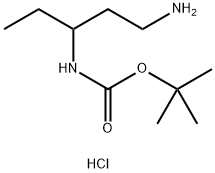 tert-Butyl(1-aminopentan-3-yl)carbamatehydrochloride Struktur