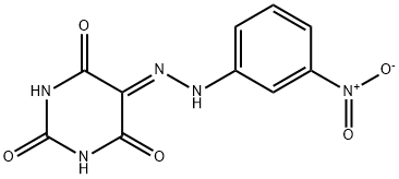 5-[(3-nitrophenyl)hydrazinylidene]-1,3-diazinane-2,4,6-trione Struktur