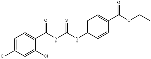 ethyl 4-({[(2,4-dichlorobenzoyl)amino]carbonothioyl}amino)benzoate Struktur