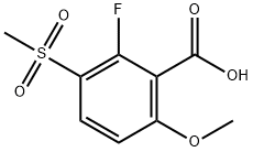 2-Fluoro-6-methoxy-3-(methylsulfonyl)benzoic Acid Struktur