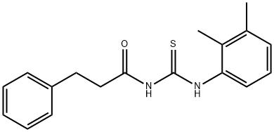 N-{[(2,3-dimethylphenyl)amino]carbonothioyl}-3-phenylpropanamide Struktur