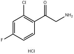 2-amino-1-(2-chloro-4-fluorophenyl)ethan-1-one hydrochloride Struktur