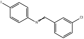 N-(3-chlorobenzylidene)-4-iodoaniline Struktur