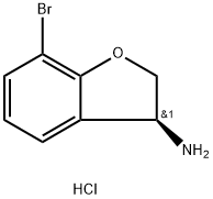 (3S)-7-BROMO-2,3-DIHYDRO-1-BENZOFURAN-3-AMINE HYDROCHLORIDE Struktur