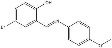 Phenol,4-bromo-2-[[(4-methoxyphenyl)imino]methyl]- Struktur