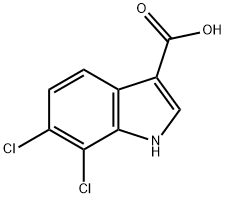 6,7-dichloro-1H-indole-3-carboxylic acid Struktur