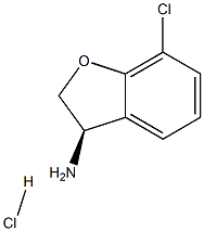 (3R)-7-CHLORO-2,3-DIHYDRO-1-BENZOFURAN-3-AMINE HYDROCHLORIDE Struktur