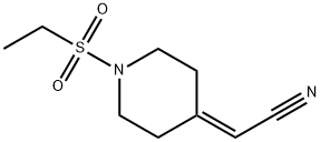 2-[1-(ethanesulfonyl)piperidin-4-ylidene]acetonitrile Struktur