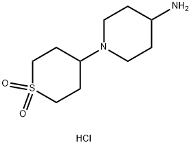 1-(1,1-dioxidotetrahydro-2H-thiopyran-4-yl)-4-piperidinamine dihydrochloride Struktur