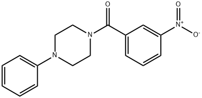 (3-nitrophenyl)-(4-phenylpiperazin-1-yl)methanone Struktur