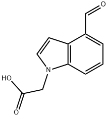 (4-Formyl-indol-1-yl)-acetic acid Struktur