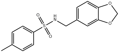 N-(1,3-benzodioxol-5-ylmethyl)-4-methylbenzenesulfonamide Struktur