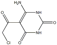 2,4(1H,3H)-Pyrimidinedione,6-amino-5-(2-chloroacetyl)- Struktur